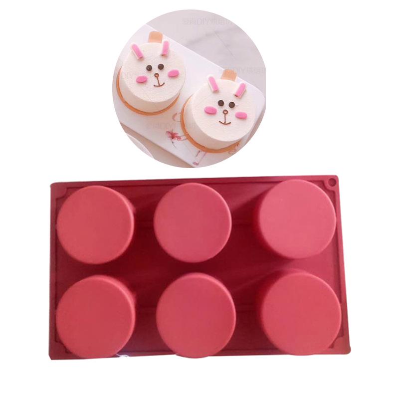 Cylindrical Cake Silicone Mold for Baking and Chocolate Desserts
