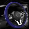 High Fashion Crystal Car Steering Wheel Cover 38cm Breathable Anti Slip PU Rhinestone Car Decoration Diamond Auto Parts
