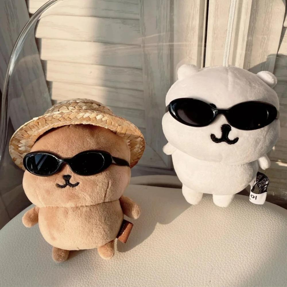 Ochelari de Soare Ovali Mici Labubu Fashion Ochelari de Plastic Transparenți pentru Păpușă Mini de Pluș din Bumbac Idol Kpop Accesorii Ochelari de Soare