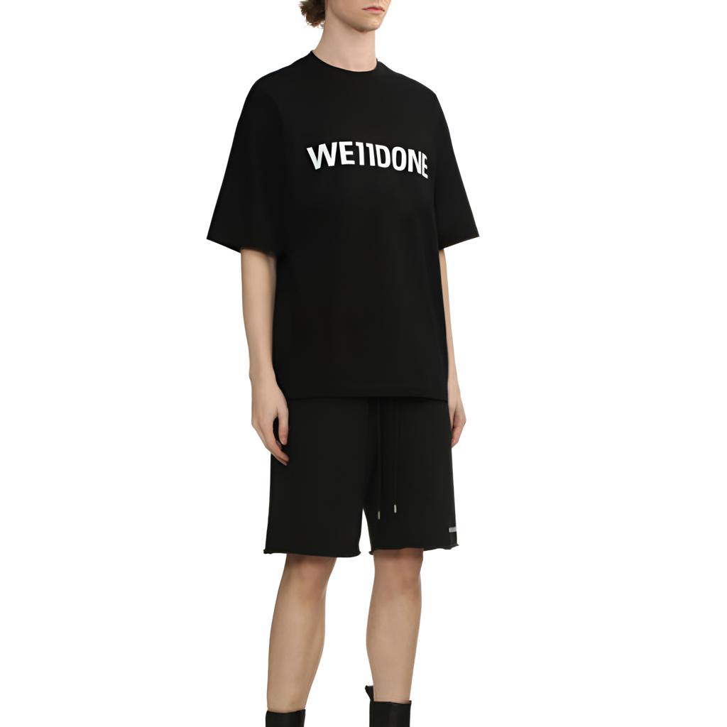 WE11DONE Sporty Casual Lightweight Versatile Simple Color Block Fashion Comfortable Classic Vintage Short Sleeve T-Shirt Men Tops WDETE841UBKMO