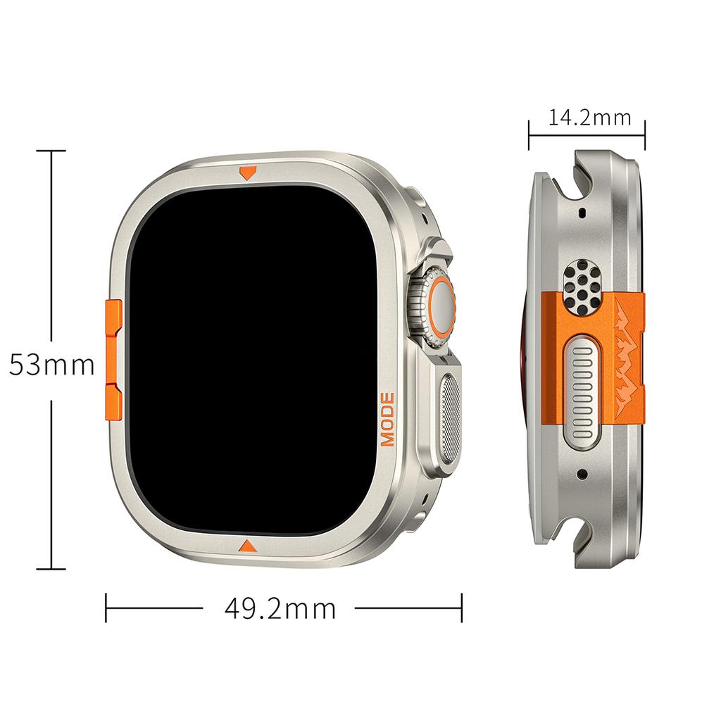 Custodia Metallica per Apple Watch Ultra 3 49mm 46mm Custodia Protettiva Copertura in Alluminio Telaio Paraurti per IWatch Serie 11 10 9 8 7 6 5 4 SE