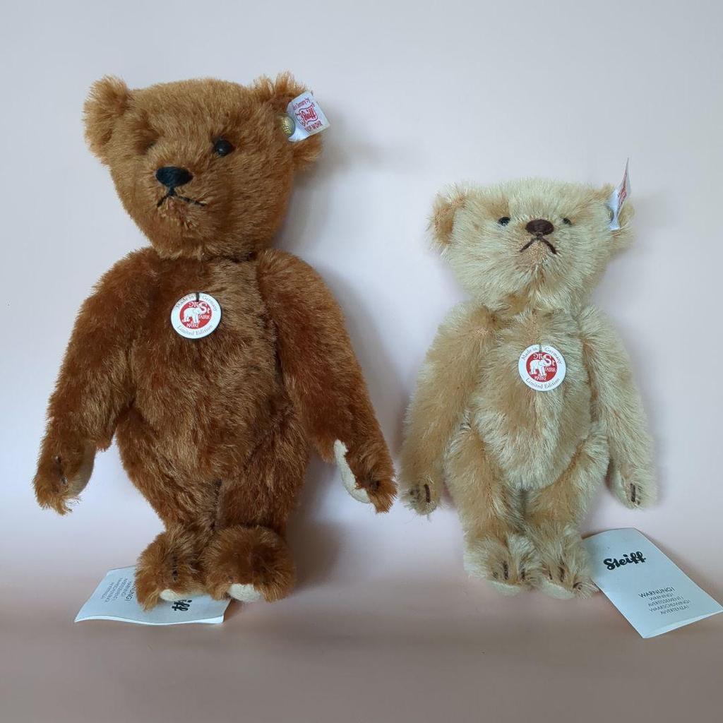 [USED] Steiff William & Henry Brothers Teddy Bear In a Tin