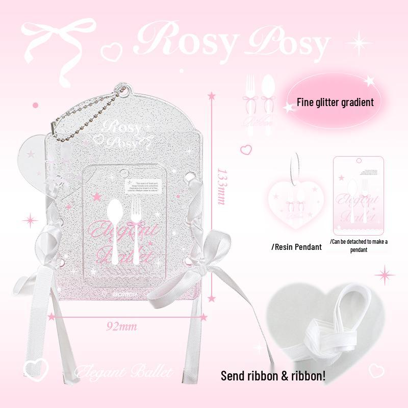 Leather Ballet Lace-Up ID Card Holder - Soft, Compact, Horizontal Design