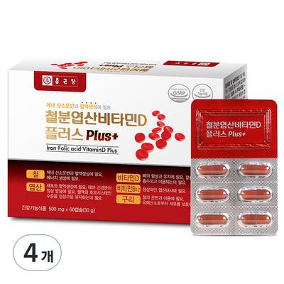 Chong Kun Dang Järn Folsyra Vitamin D Plus, 60 tabletter, 4 enheter