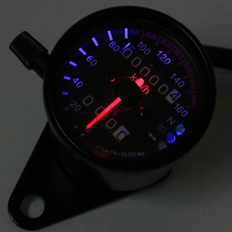 Harley Prince Retro LED LCD Motorcycle Speedometer Tachometer Odometer