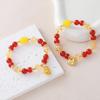 Achat Citrin Armband Mode Damen Alltag Schmuck Geschenk