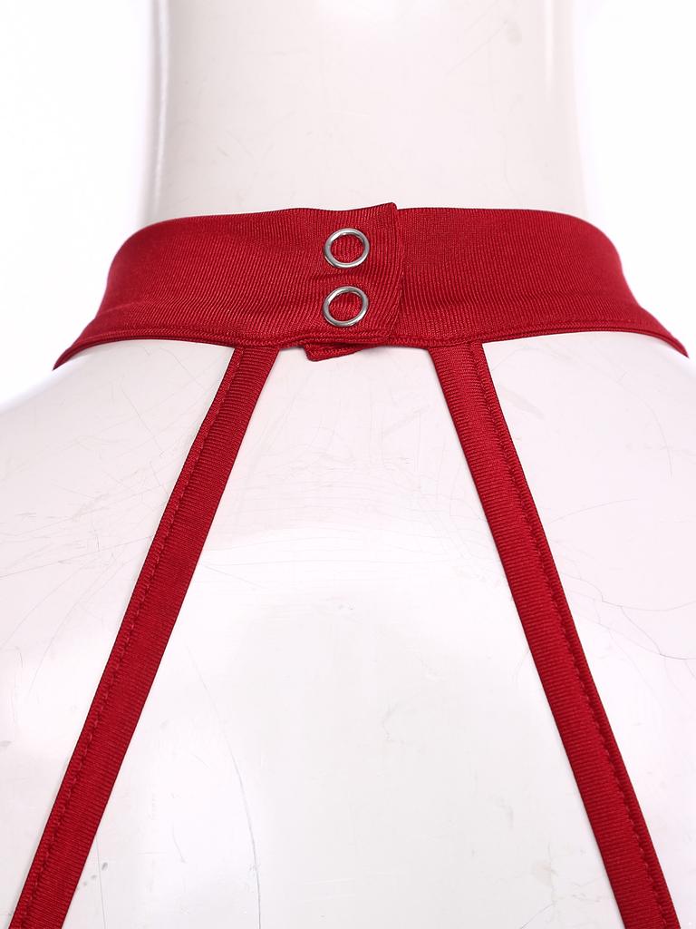 Damen rückenfreies Bodysuit-Kleid Pailletten-Oberteil Netzrock integrierter kurzer Unterteil Tanzkleidung