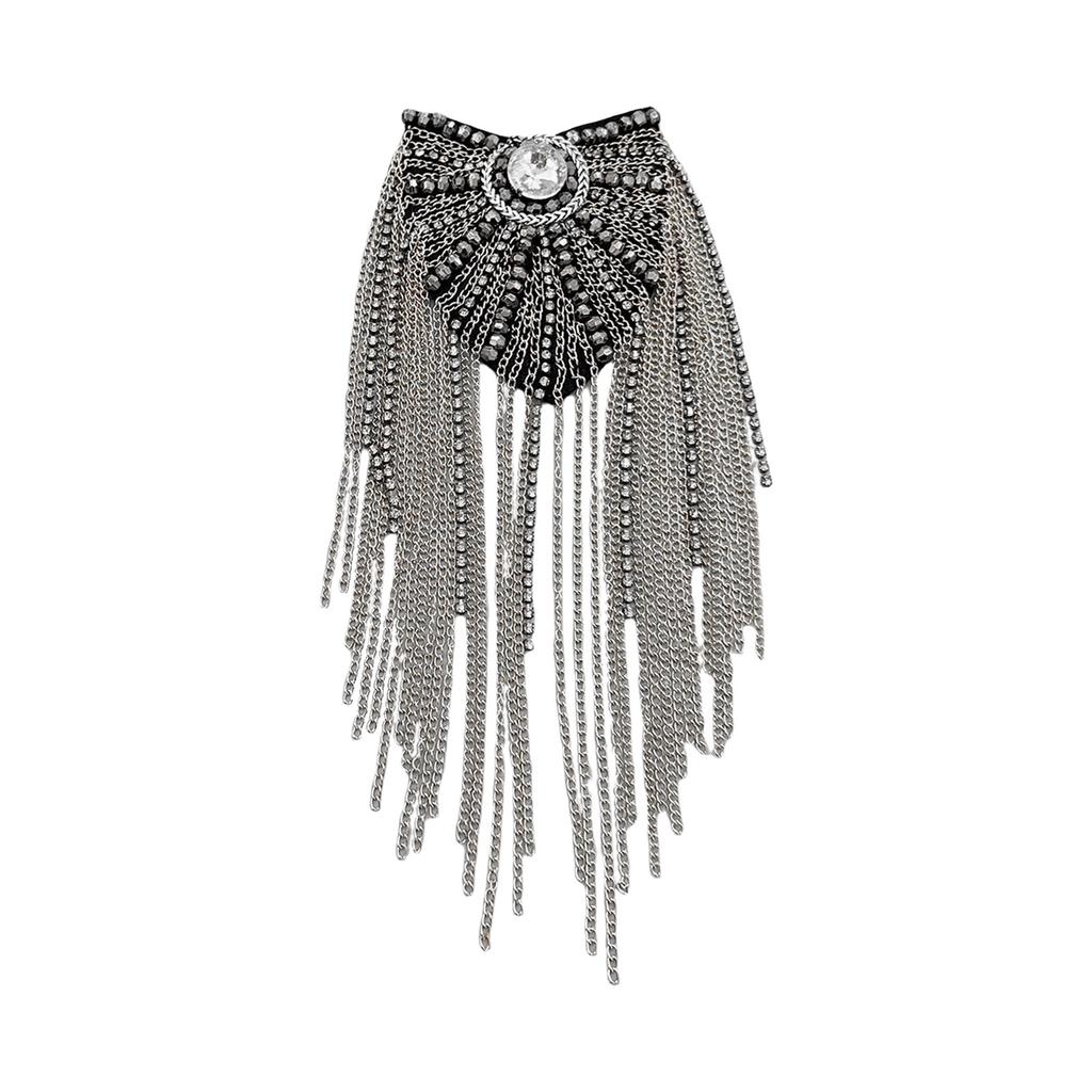 Beaded Shoulder Epaulets Handmade Shoulder Jewelry Tassels Epaulettes Clothing Accessories Epaulet Shoulder Brooches