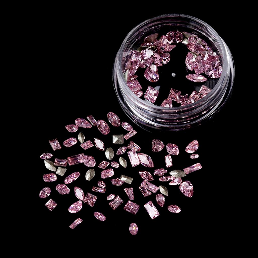 50Pcs Flatback Nail Rhinestones Mini Diamond Nail Charms 3D Crystal Gems Jewelry DIY Manicure Nail Decoration Part