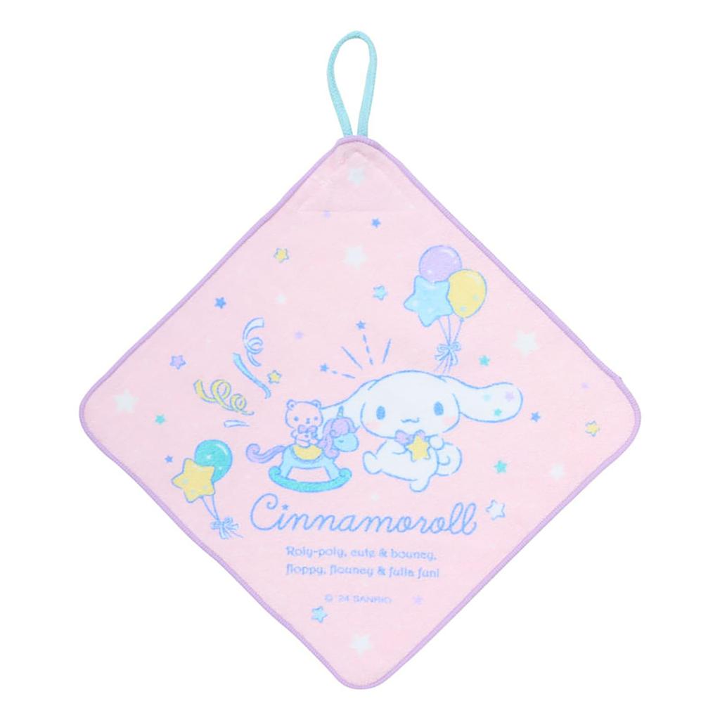 Sanrio Loop Towel Cinnamoroll Antibacterial with Name for Product Number 249700 (SANRIO) 3-Piece Set, Design, Treatment, Space, Daycare/Kindergarten,