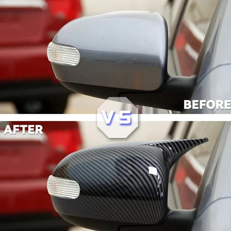 For KIA K3 Forte Cerato Ceed 1 2009-2013 ABS Car Rearview Side Mirror Cover Wing Cap Exterior Door Housing Trim Adhesive Sticker