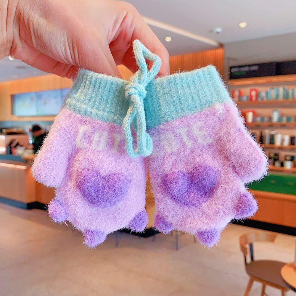 Soft Plush Warm Gloves Elastic Cuffs Full Finger Mittens High Quality Toddler Mittens