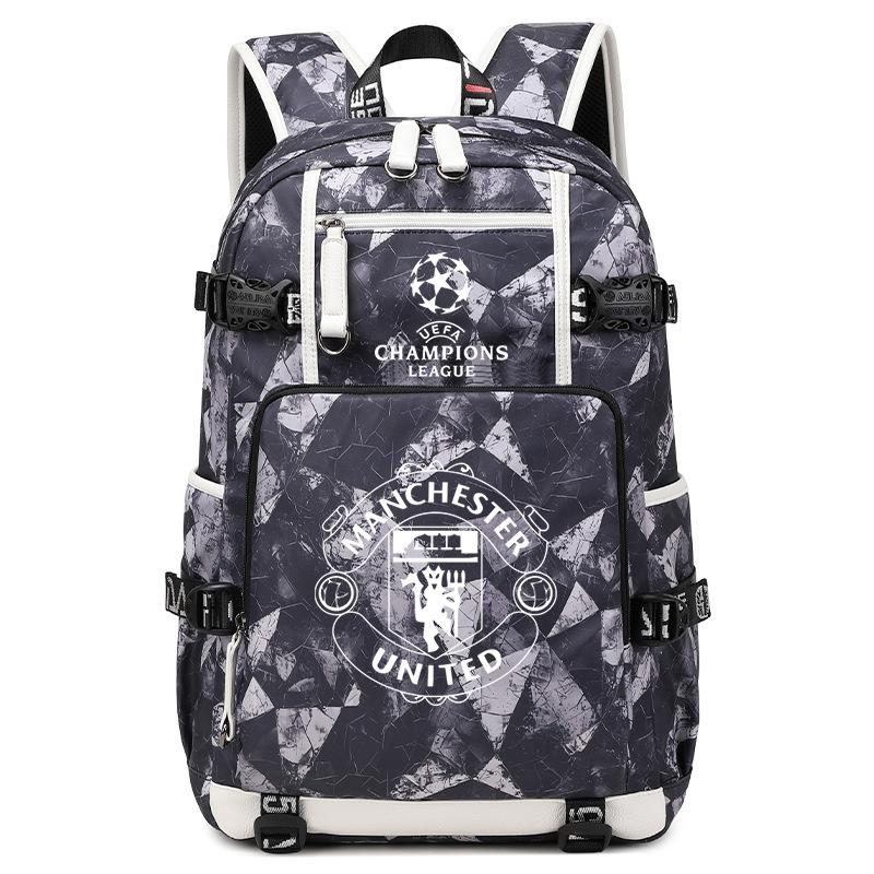College Style Campus Leisure School Bag Printed Football Burden Reduction Ridge Protection Large Capacity Student Light Backpack
