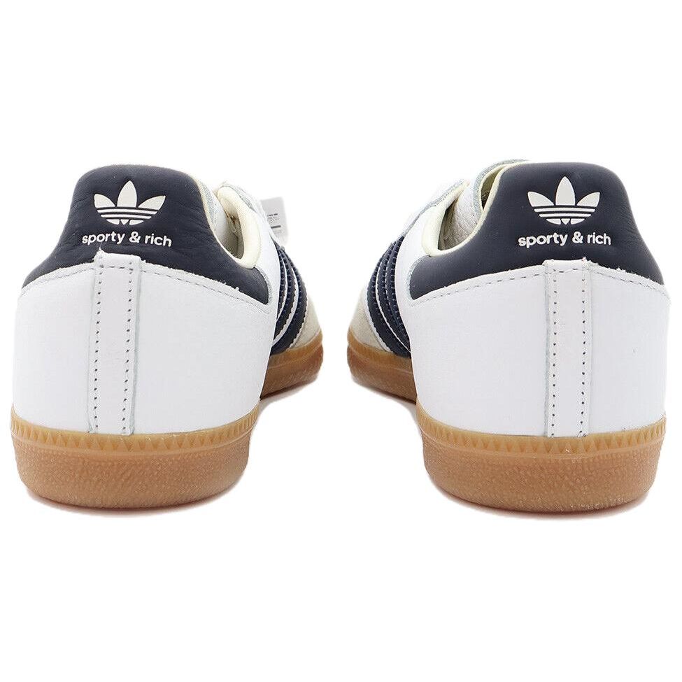 Sporty & Rich x adidas Samba OG Weiß Legend Ink Unisex Sneaker Wolkenweiß Gummi HP3354