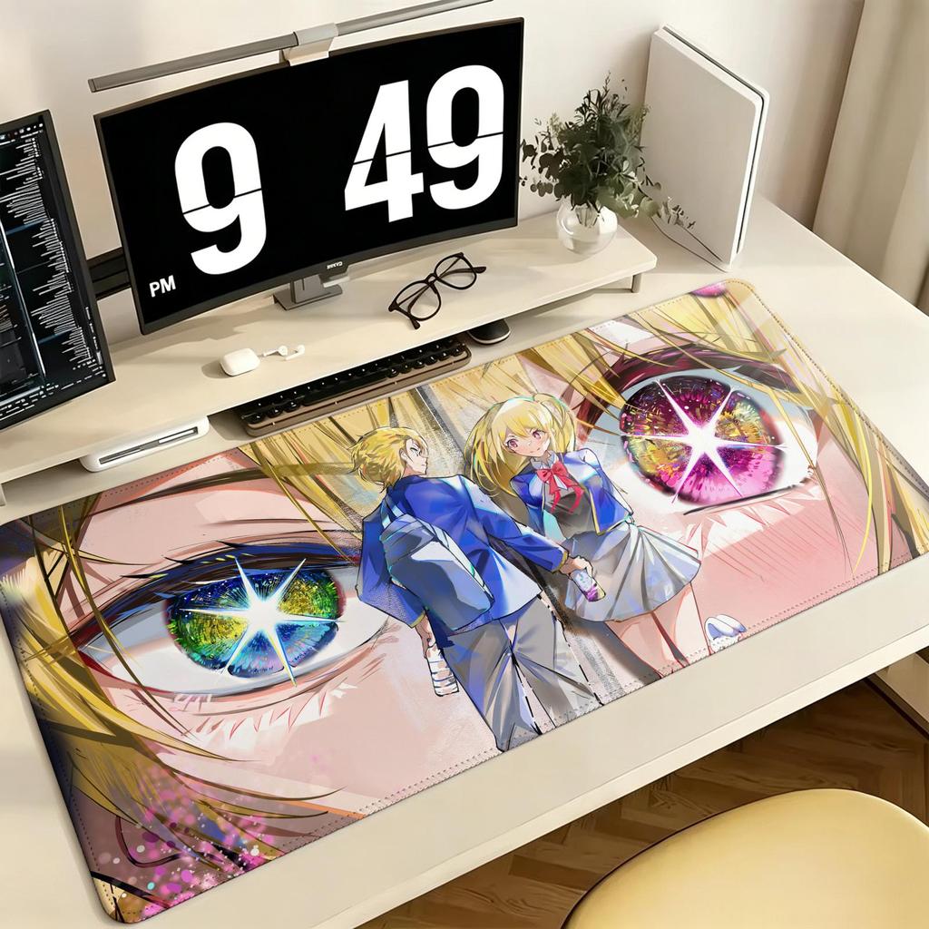 Anime Oshi No Ko Pro ESports Xxl Gaming Mousepad Extra Large NonSlip Stitched Edge Keyboard Laptop Desk Mat For Pc Gamer