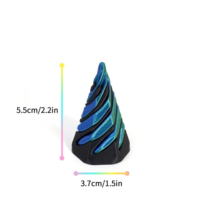 3d Printed Toys Desk Accessories Three-dimensional Pyramid Printed Spiral Cone Helix Screw Rotating Stress Relieving Spiral Cone