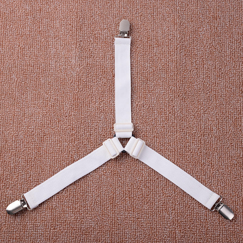 4 Pcs Triangle Bed Mattress Sheet Clips Grippers Straps Suspender Fastener Holder ARI