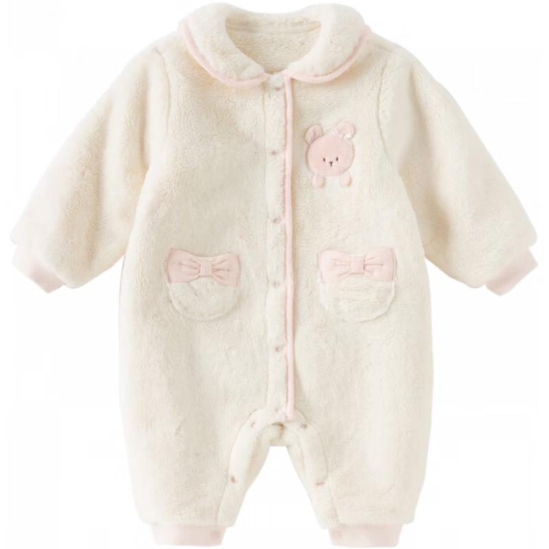 

DAVE&BELLA Newborn Baby Girl Winter Milk Fleece Romper 90cm