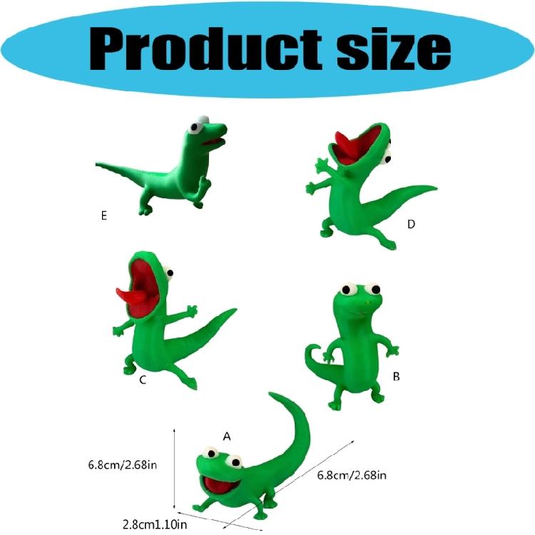 Handcrafted 3D Printed Green Lizards Ornament Funny Reptile Miniature Figurine Gift For Movie Lover And Collectors