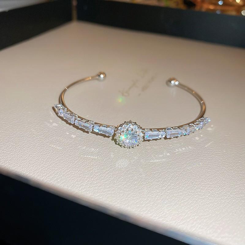 Electroplated Zircon Sun Love Bracelet Niche Sweet Versatile Bracelet Temperament Light Luxury High-end Jewelry Women