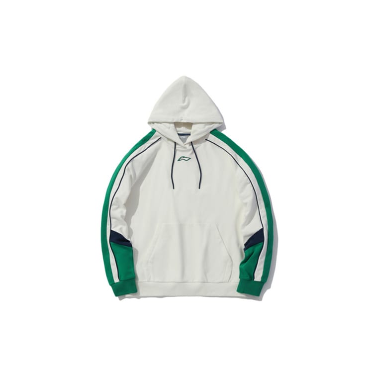 Li Ning Sports Fashion Collection Sweatshirts Unisex Ivory Hooded Moderate Regular AWDQ258-1