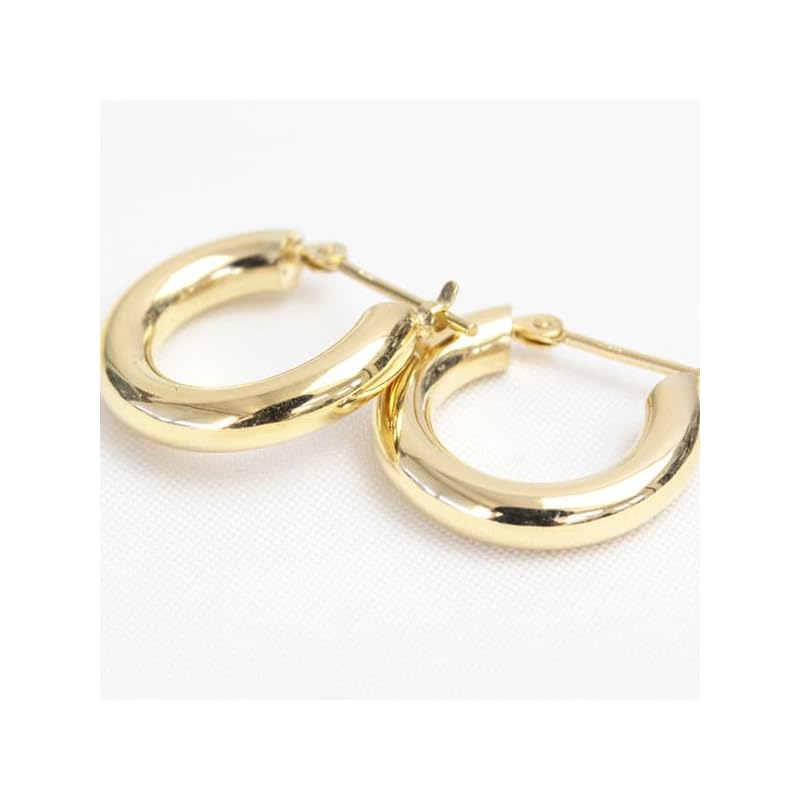 [Jewelry Excellente] Hoop Earrings 3.0mm×15mm Ring Hoop Earrings (K18 Yellow Gold)
