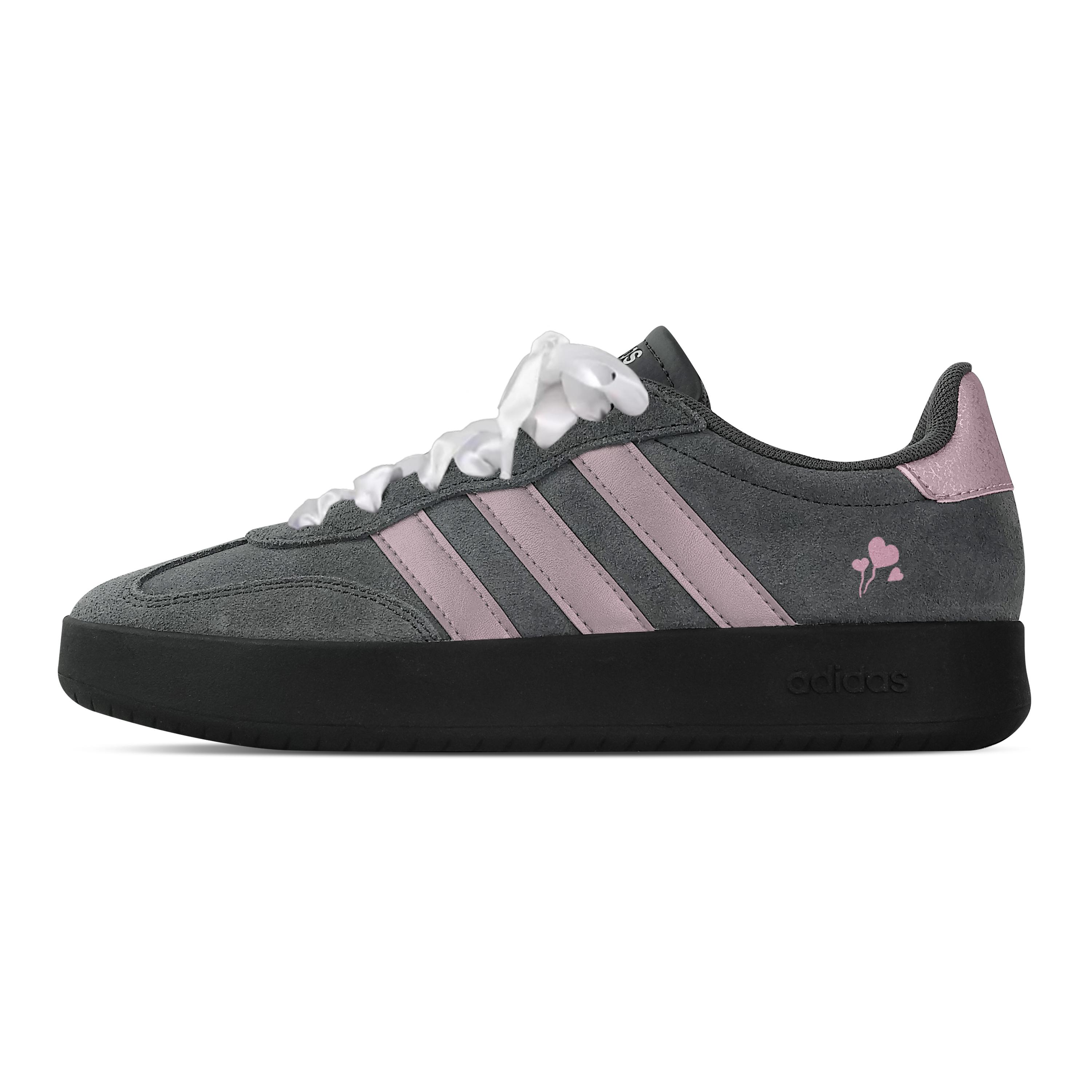 Индивидуальные низкие кроссовки Adidas BARREDA Heartbeat Balloons Армейские немецкие Унисекс Розовый Серый KH6999(Команда773-) 35⅔