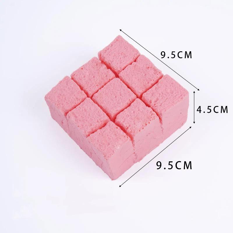 Colorful Slow Rebound PU Squeeze Toy Simulated Tofu Bread Anti Stress Toy for Adult Daily Relaxation