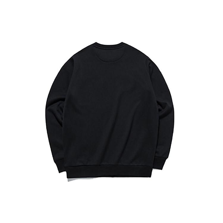 ANTA Life Collection Sweatshirts Unisex Black Crew Neck Thickened Regular 952148708-4