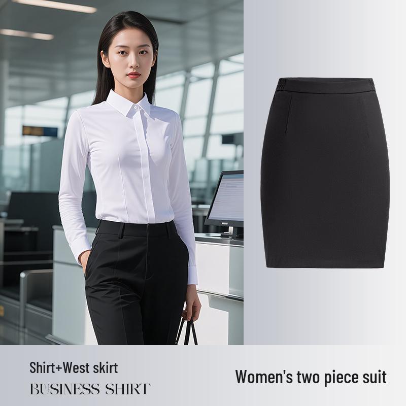 Unisex bügelfreies Baumwoll-Stretch Langarmhemd für professionelle Business-Kleidung