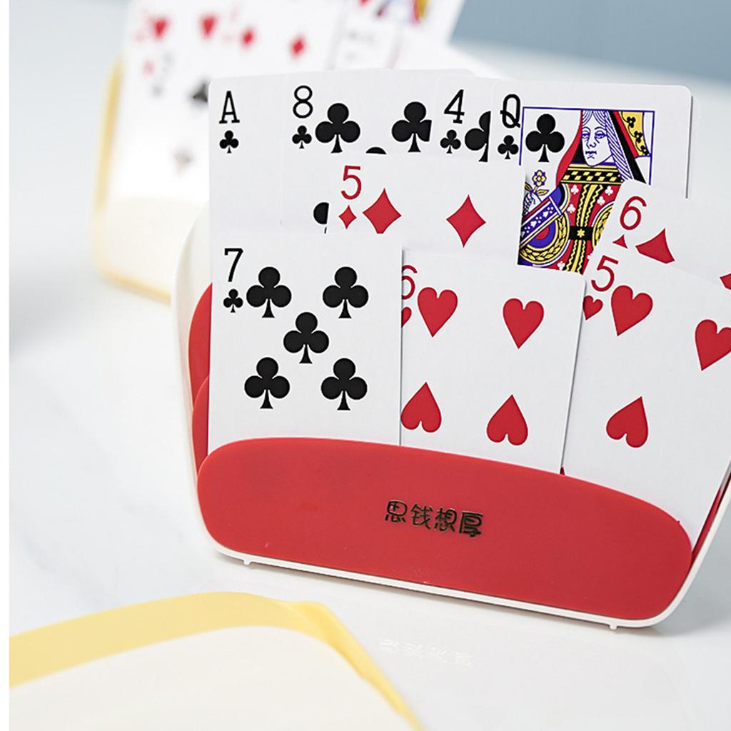 Plastic Playing Card Holder Helper Board Game Poker Rack Card Game Holder for Seniors Children Adults Easy To Use