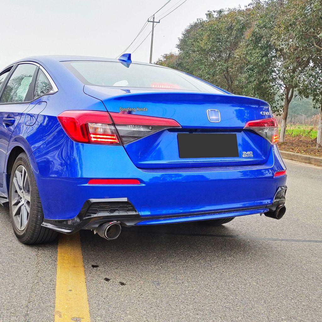 Îmbunătățiri pentru Honda Civic generația a 11-a 2022: buza frontală, eleron spate, splitter, jaluzele, bară spate.