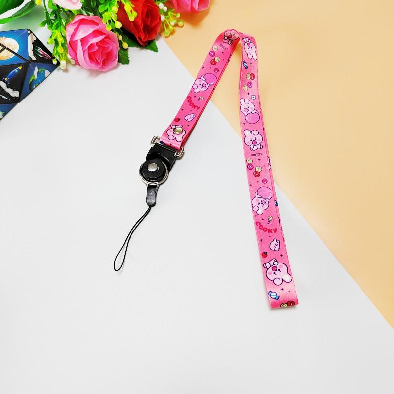 Cartoon Phone & ID Lanyard: Detachable Swivel Strap, Ideal for Work Badge & Phone Case