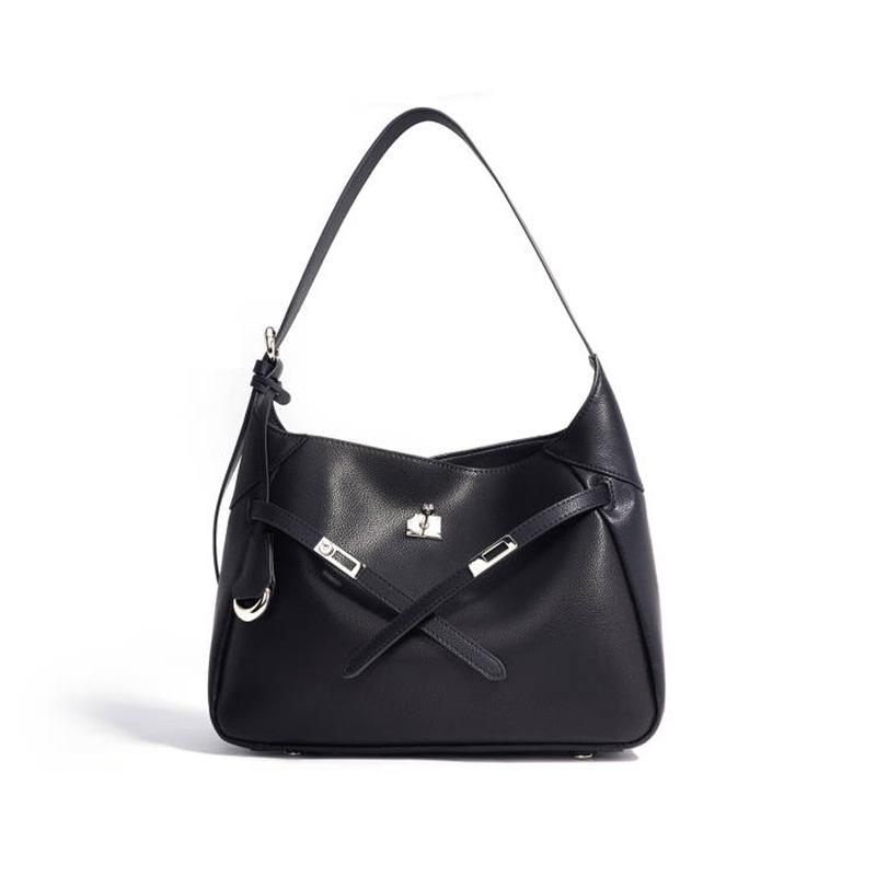 Autumn and winter new leather large-capacity shoulder tote bag, niche design high-end underarm bag for women