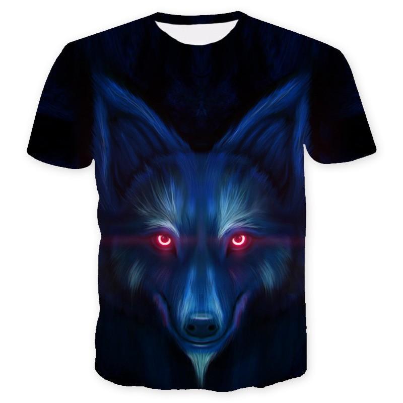 

Мужская футболка с коротким рукавом в стиле кэжуал для занятий спортом с 3D цифровой печатью с принтом животного лисы 6XL