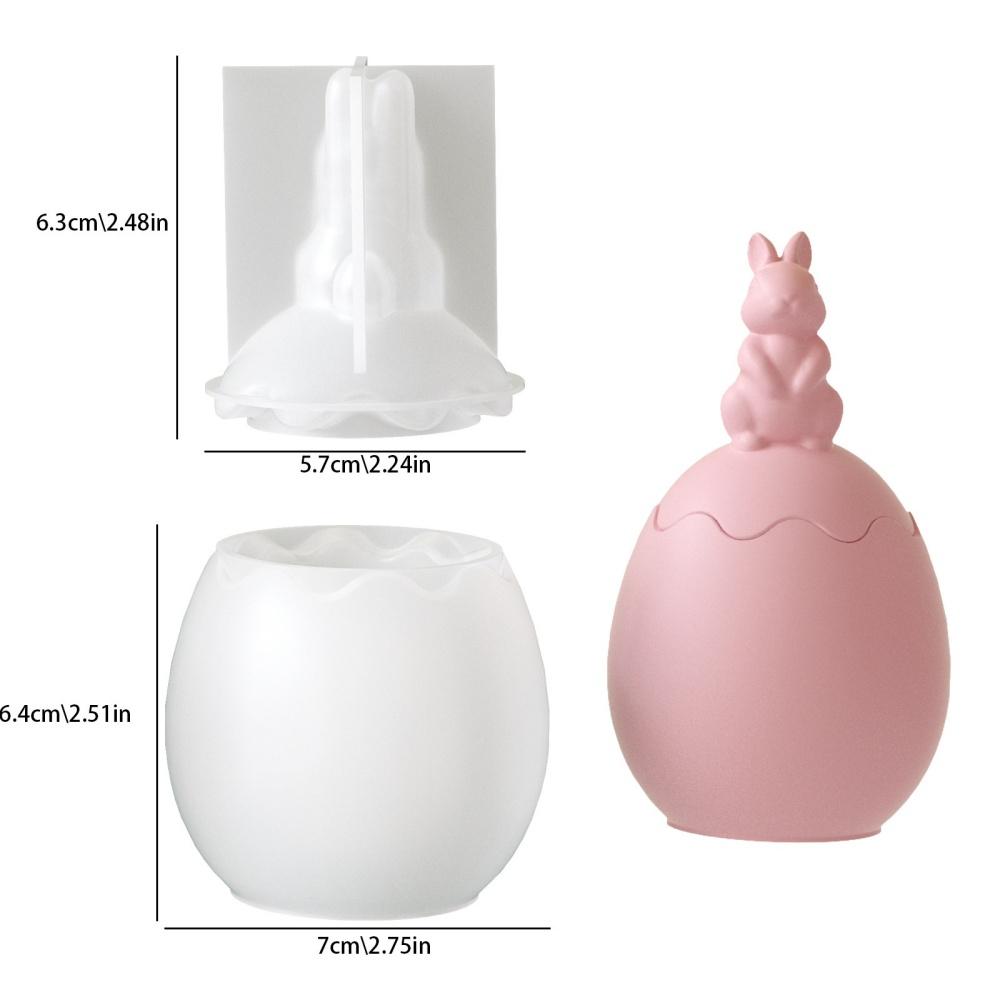 Bow Long-Eared Rabbit Aroma Candle Resin Silicone Mold Diy Small Rabbit Plaster Figurine Mold For Aromatherapy Diy Crafts