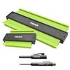 Tracer Contour Gauge and Deep Hole Construction Pencil Set 130mm (5 Inch) & 250mm (10 Inch) Accurate Profile Tool Gauge and Carpenter's Pencil Set X 2