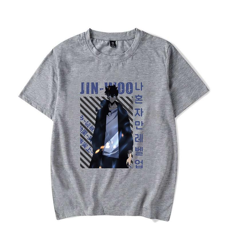 New Solo Leveling Sung Jin Woo Printing T Shirt Men Women T-Shirt Harajuku T-shirt Unisex Fashion Summer Tops