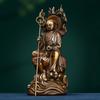 Reines Kupfer Erde Schatz König Dekoration Antike Jiuhua Berg Erde Schatz Bodhisattva Statue Hause Wohnzimmer Ornamente
