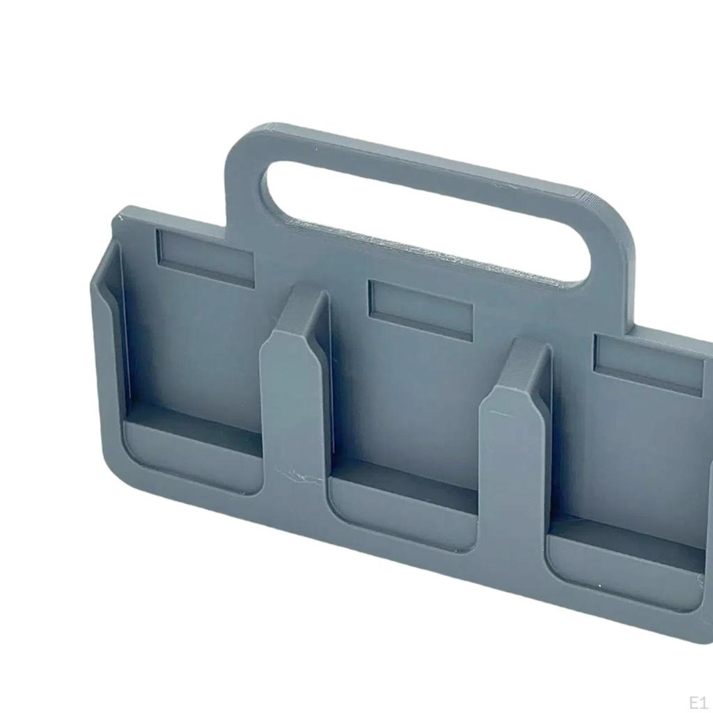 6 Slot Portable 18V Battery Rack Holder 25x6x16.5cm Sturdy for Garage Organization Accessories with