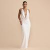 2026 Spring European & American Halter Slim Open-Back Strappy Dress