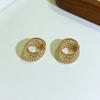 Complex Geometric Stud Earrings, Cold Wind Earrings, High-End Earrings, Temperament Weaving Fashion And Exaggeration