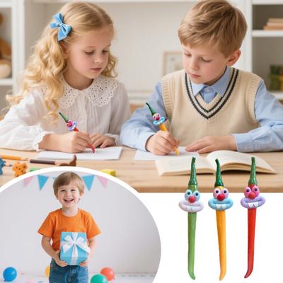 Roztomilá gelová tužka Dětská kreslená kuličková tužka ve tvaru papriky Kancelářská školní tužka s víčkem Zábavný dárek pro děti k narozeninám a na večírky