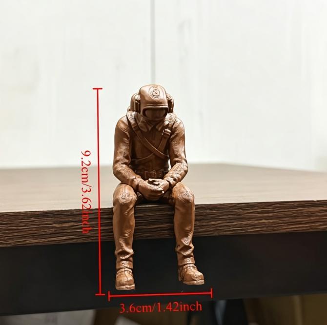 Deep Sea Diver Figurine Seated Scuba 3D Printed Diver Home Desk Statue Handicraft Ornament Nautical Ocean Theme Home Decor Gifts