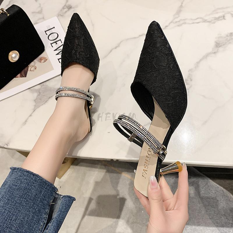 2024 New Summer Fashion Comfortable Elegant Casual Wear-resistant Versatile Rhinestone Sandals Style Slippers