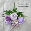 DIY Craft Artificial Rice Ear Bride Bouquet Home Decoration Artificial Rose Bouquet DIY Home Decor Simulation Ball Chrysanthemum