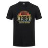 Made In January 1985 T Shirt Short Sleeve Born In March September October Every Month of 1985 Tops 40th Birthday Gift Tee OT037