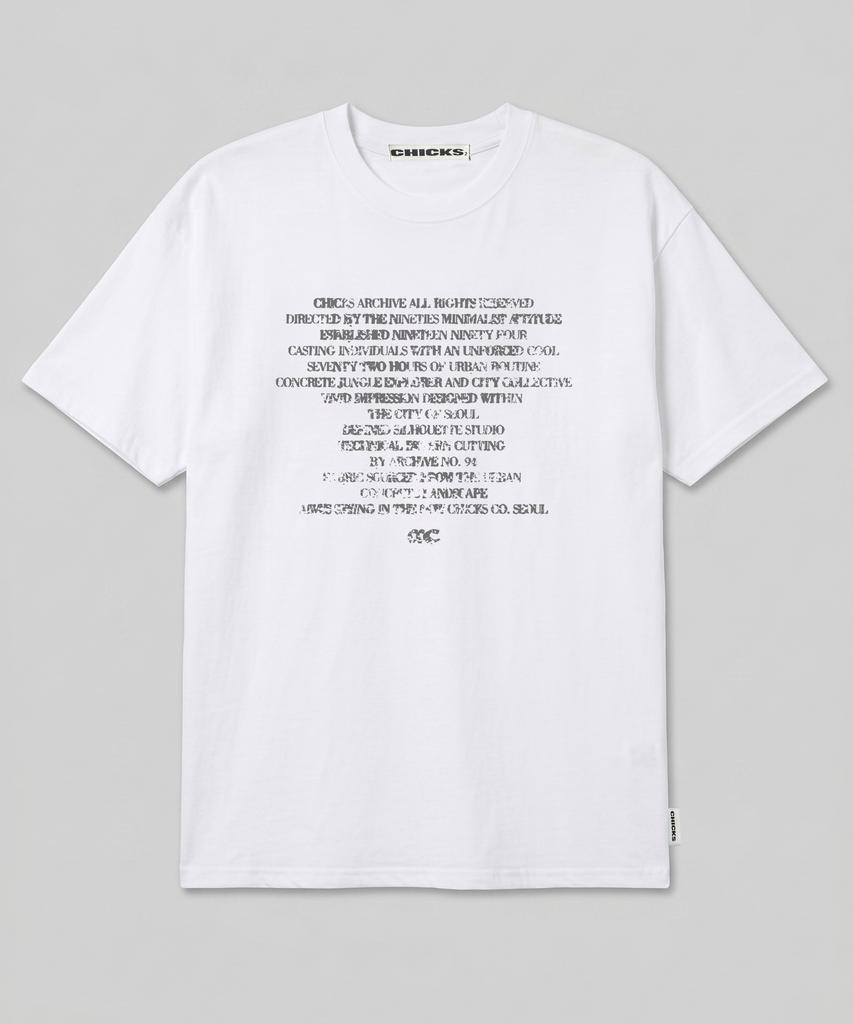 CHICKS Assemble Lettering Over Short Sleeve White
