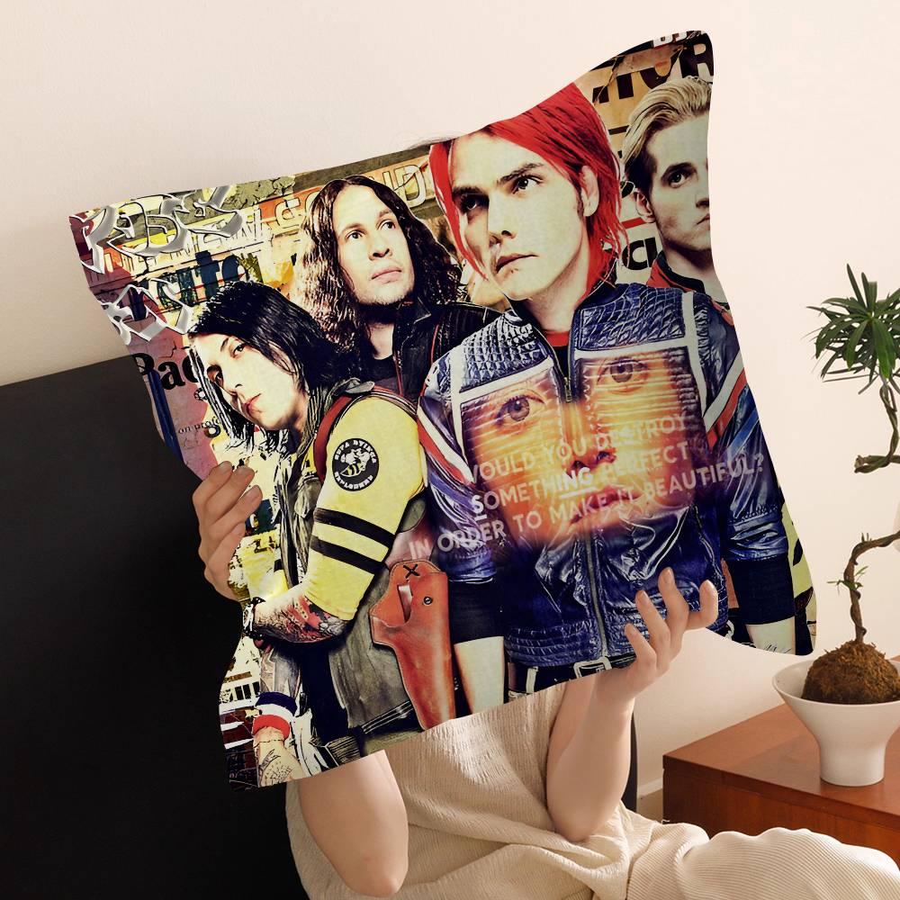 

Band My Chemical Romance Stitch Lucky Dragon pillow cover sofa cushion cover home room decoration children gift 30x30 cm
