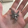 Vintage Butterfly & Flower Fairy Pendant Necklace for Women
